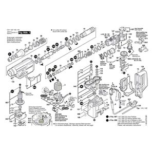 для перфоратора Bosch GBH 38 230 V 0611227103, деталировка 1