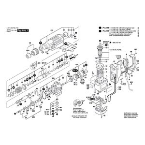 для перфоратора Bosch GBH 4 DFE 230 V 0611236703, деталировка 1