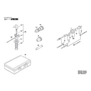 для перфоратора Bosch GBH 4 DFE 230 V 0611236703, деталировка 2