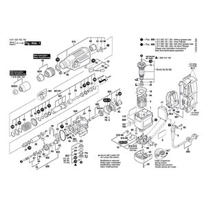 для перфоратора Bosch GBH 4 DSC 230 V 0611222703, деталировка 1