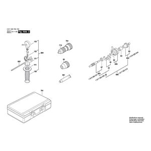 для перфоратора Bosch GBH 4 DSC 230 V 0611222703, деталировка 2