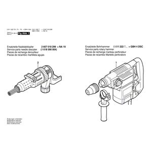 для перфоратора Bosch GBH 4 DSC 230 V 0611222751, деталировка 1