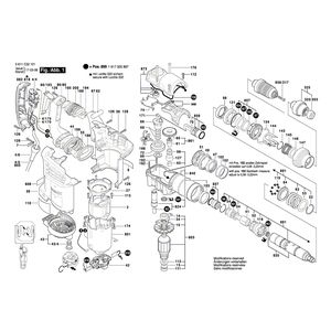 для перфоратора Bosch GBH 4-32 DFR 230 V 3611C32101, деталировка 1