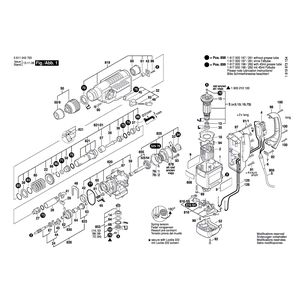 для перфоратора Bosch GBH 4-top 230 V 0611243703, деталировка 1