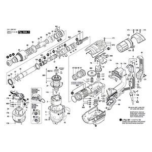 для перфоратора Bosch GBH 5-40 D 230 V 3611B69001, деталировка 1