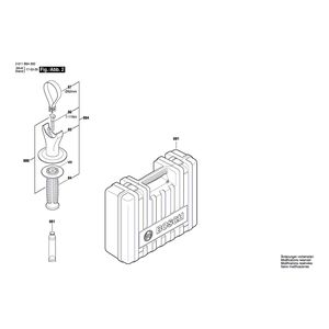 для перфоратора Bosch GBH 5-40 DCE 230 V 3611B64000, деталировка 2