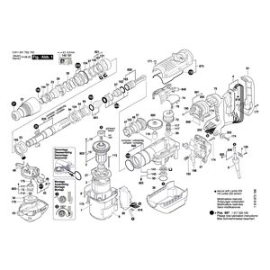 для перфоратора Bosch GBH 5-40 DE 230 V 0611241703, деталировка 1