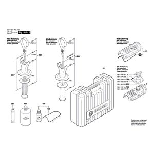 для перфоратора Bosch GBH 5-40 DE 230 V 0611241703, деталировка 2