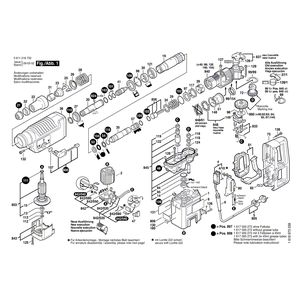 для перфоратора Bosch GBH 5/40 DCE 230 V 0611216703, деталировка 1