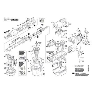 для перфоратора Bosch GBH 5400 230 V 0611240061, деталировка 1