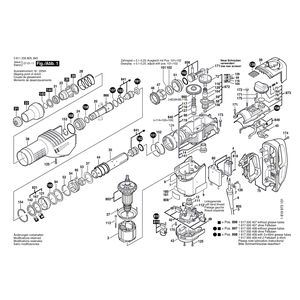 для перфоратора Bosch GBH 7-45 DE 230 V 0611235803, деталировка 1