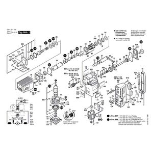 для перфоратора Bosch GBH 7/45 DE 220 V 0611214703, деталировка 1