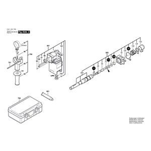 для перфоратора Bosch GBH 8 DCE 230 V 0611231703, деталировка 2