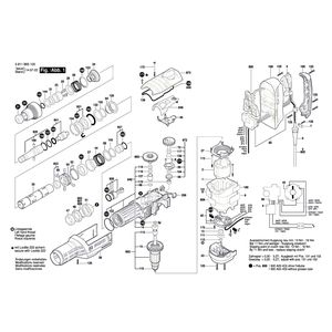 для перфоратора Bosch GBH 8-45 D 230 V 3611B65100, деталировка 1