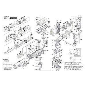 для перфоратора Bosch GBH 8-45 DV 230 V 3611B65000, деталировка 1