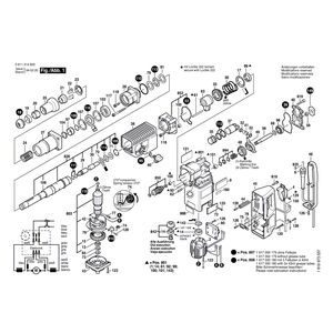 для перфоратора Bosch GBH 8/65 DCE 230 V 0611214603, деталировка 1