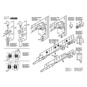 для перфоратора Bosch GBH 8/65 DCE 230 V 0611214603, деталировка 2