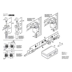 для перфоратора Bosch GBH 8/65 DCE 230 V 0611214803, деталировка 2