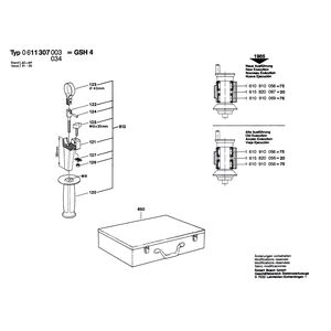 для перфоратора Bosch GSH 4 220 V 0611307003, деталировка 2