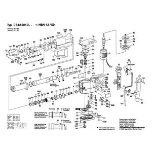 для перфоратора Bosch HBH 12/50 250 V 0612204001, деталировка 1