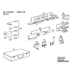 для перфоратора Bosch HBH 12/50 250 V 0612204001, деталировка 2