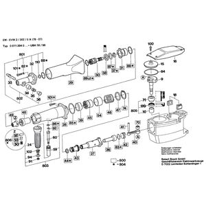 для перфоратора Bosch UBH 10/50 220 V 0611204003, деталировка 1