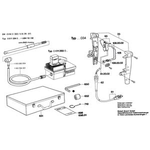 для перфоратора Bosch UBH 10/50 220 V 0611204003, деталировка 3