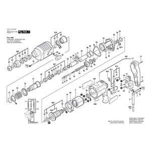 для перфоратора Bosch UBH 2/14 SE 230 V 0611210703, деталировка 1