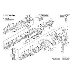 для перфоратора Bosch UBH 2/20 S 230 V 0611210003, деталировка 1