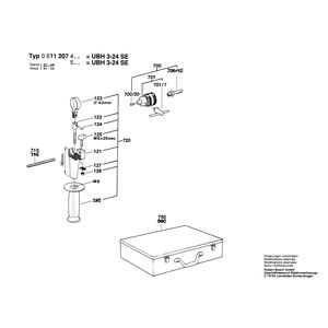 для перфоратора Bosch UBH 3/24 SE 220 V 0611207503, деталировка 2