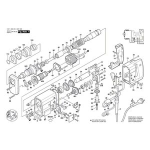 для перфоратора Bosch UBH 4/26 220 V 0611205003, деталировка 1