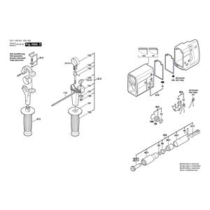 для перфоратора Bosch UBH 4/26 220 V 0611205003, деталировка 2