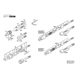 для перфоратора Bosch UBH 4/26 220 V 0611205003, деталировка 3