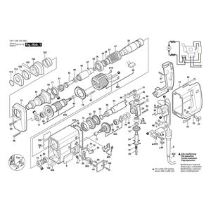 для перфоратора Bosch UBH 4/26 220 V 0611205103, деталировка 1