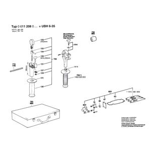 для перфоратора Bosch UBH 6/35 220 V 0611208003, деталировка 2