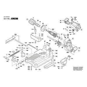 для металлического резака для сухой резки Bosch GCD 12 JL 230 V 3601M28000, деталировка 1