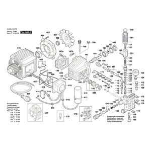 для очистителя высокого давления Bosch GHP 5-13 C 230 V 3600J10000, деталировка 2