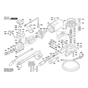 для очистителя высокого давления Bosch GHP 5-14 230 V 3600J10100, деталировка 2