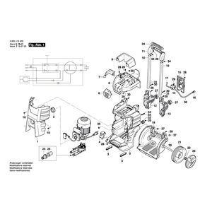 для очистителя высокого давления Bosch GHP 5-55 230 V 3600J10400, деталировка 1