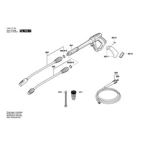 для очистителя высокого давления Bosch GHP 5-75 230 V 3600J10700, деталировка 4