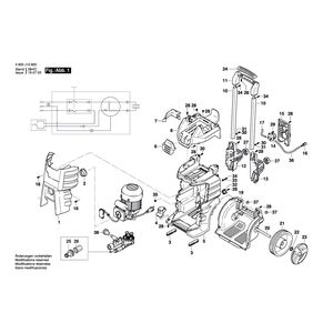 для очистителя высокого давления Bosch GHP 5-75 X 230 V 3600J10800, деталировка 1