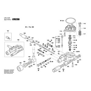 для очистителя высокого давления Bosch GHP 5-75 X 230 V 3600J10800, деталировка 2