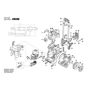 для очистителя высокого давления Bosch GHP 500 X 230 V 3600J10900, деталировка 1