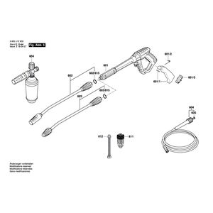 для очистителя высокого давления Bosch GHP 500 X 230 V 3600J10900, деталировка 5