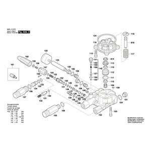 для очистителя высокого давления Bosch GHP 6-14 230 V 3600J10200, деталировка 2