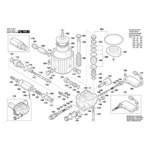 для очистителя высокого давления Bosch GHP 8-15 XD 400 V 3600J10300, деталировка 2