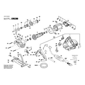 для пилы для мрамора Bosch GDC 125 220 V 3601E48000, деталировка 1