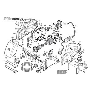 для пилы для мрамора Bosch GDC 42 W 230 V 0601552003, деталировка 1