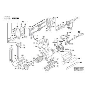 для пилы для пеноматериалов Bosch GSG 300 230 V 0601575103, деталировка 1