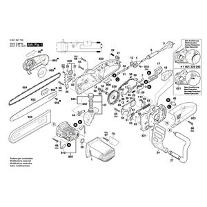 для цепной пилы Bosch GKE 35 BCE 230 V 0601597603, деталировка 1